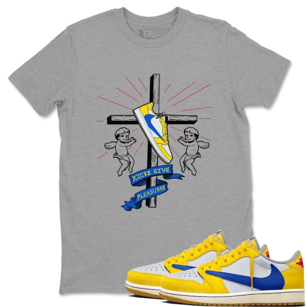 Kicks Give Pleasures - Sneaker Tees Shirts To Match Jordans 1s Canary Jezsport.com