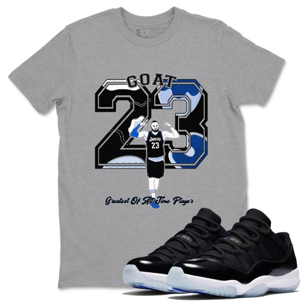 Goat Player - Sneaker Tees Shirts To Match Jordans 11s Black and Varsity Royal Jezsport.com