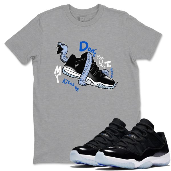 Don't Touch My Kicks - Sneaker Tees Shirts To Match Jordans 11s Black and Varsity Royal Jezsport.com