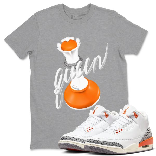 3D Queen - Sneaker Tees Shirts To Match Jordans 3s Georgia Peach Jezsport.com