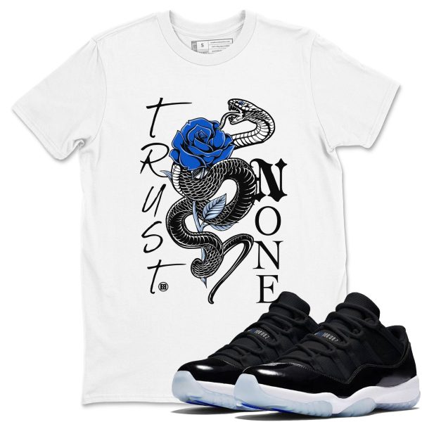 Trust None Unisex Tee - Shirts To Match Jordans 11s Black and Varsity Royal Jezsport.com