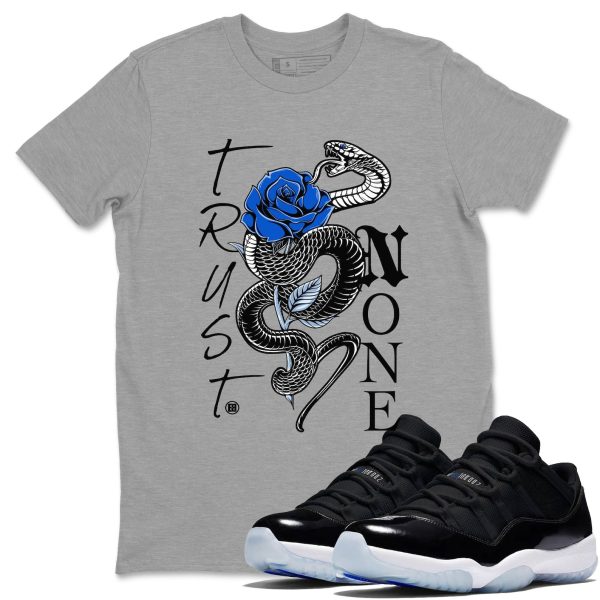 Trust None Unisex Tee - Shirts To Match Jordans 11s Black and Varsity Royal Jezsport.com