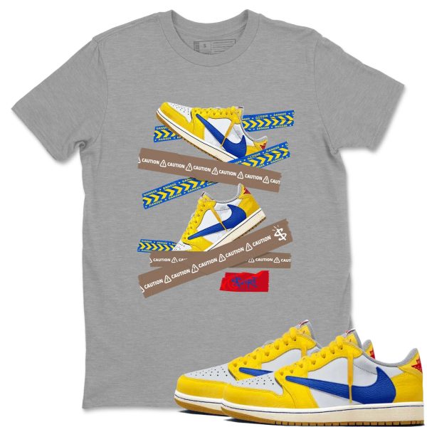 Caution Tape Unisex Cotton T-Shirt - Shirts To Match Jordans 1s Canary Jezsport.com