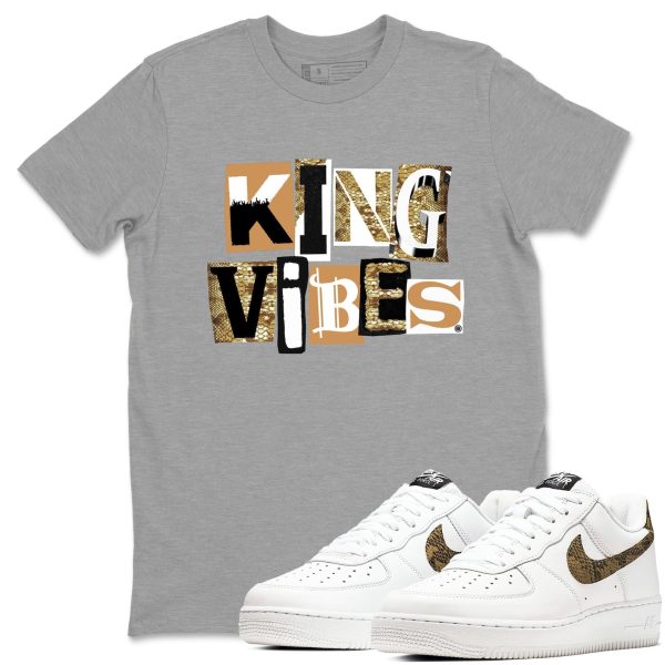 King Vibes Unisex Cotton T-Shirt - Shirts To Match Jordans AF1 Ivory Snake Skin Jezsport.com