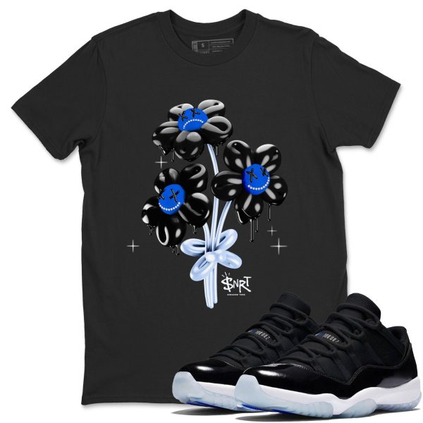 Balloon Bouquet Unisex Cotton T-Shirt - Shirts To Match Jordans 11s Black and Varsity Royal Jezsport.com