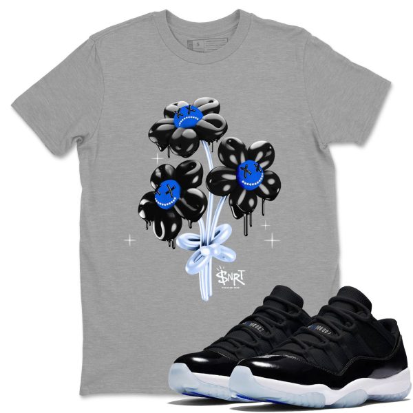 Balloon Bouquet Unisex Cotton T-Shirt - Shirts To Match Jordans 11s Black and Varsity Royal Jezsport.com