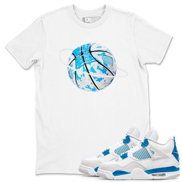 Camo Basketball Planet Unisex Cotton T-Shirt - Shirts To Match Jordans 4s Military Blue Jezsport.com