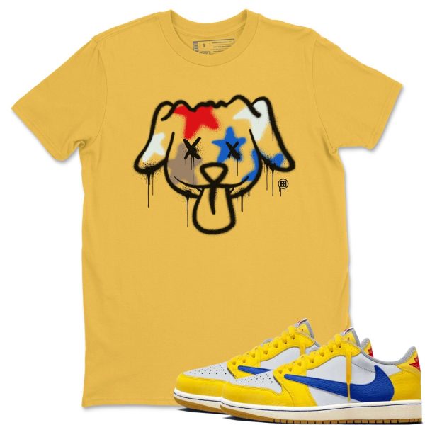 Graffiti Dog Unisex Crew Neck Sneaker Matching Tee Shirts To Match 1s Canary Jezsport.com