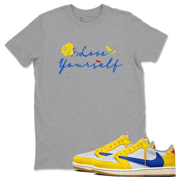 Love Yourself Unisex Crew Neck Sneaker Matching Tee Shirts To Match 1s Travis Canary Jezsport.com