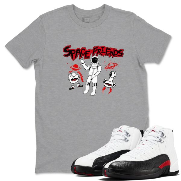 Space Friends Unisex Crew Neck Sneaker Matching Tee Shirts To Match 12s Red Taxi Jezsport.com