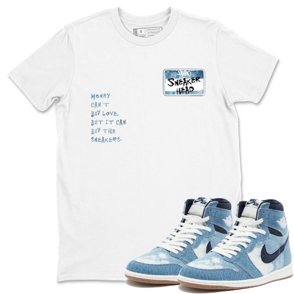 Sneakerhead Badge Unisex Sneaker T-Shirt - Shirts To Match Jordans AJ1 Denim Jezsport.com