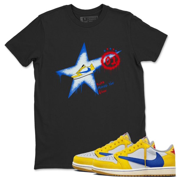 Kicks Make You Glow Unisex Sneaker T-Shirt - Shirts To Match Jordans AJ1 Travis Canary Jezsport.com