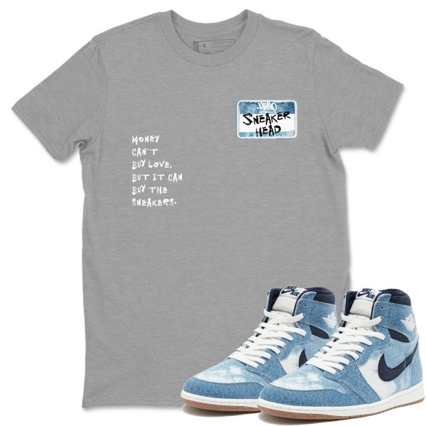 Sneakerhead Badge Unisex Sneaker T-Shirt - Shirts To Match Jordans AJ1 Denim Jezsport.com