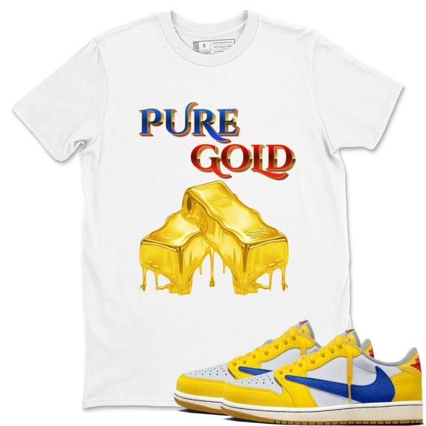 Pure Gold Unisex Sneaker T-Shirt - Shirts To Match Jordans AJ1 Canary Jezsport.com