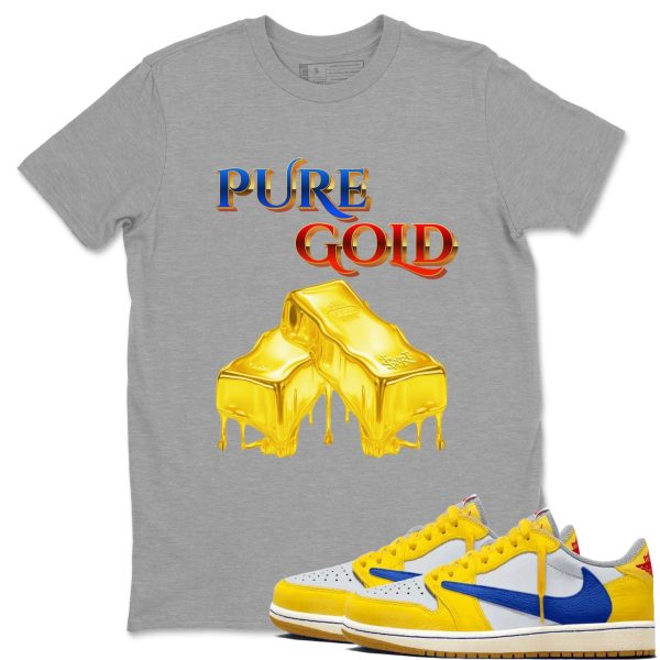 Pure Gold Unisex Sneaker T-Shirt - Shirts To Match Jordans AJ1 Canary Jezsport.com