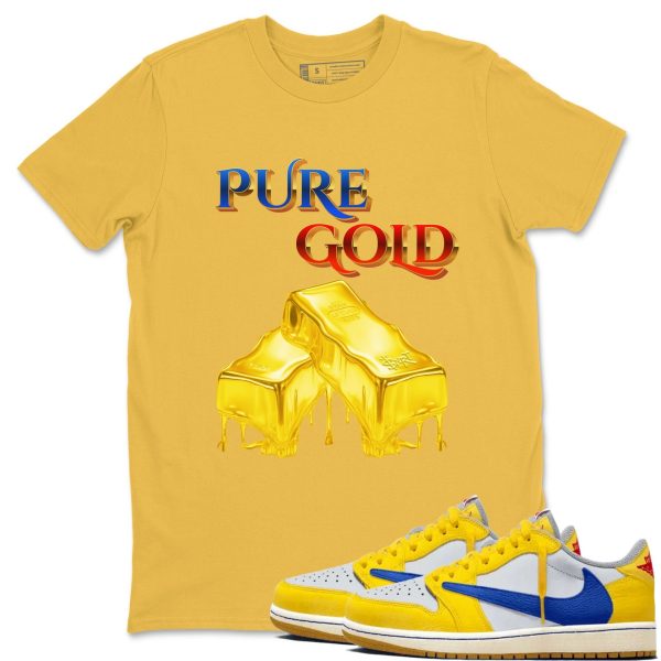 Pure Gold Unisex Sneaker T-Shirt - Shirts To Match Jordans AJ1 Travis Canary Jezsport.com