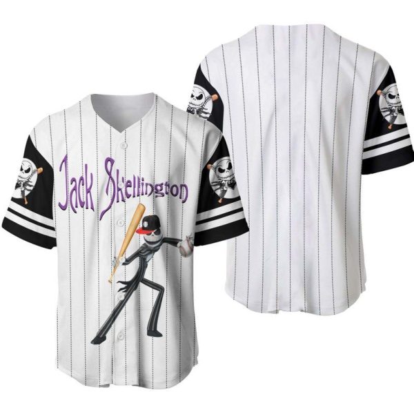 Jack Skellington Disney Nightmare Before Christmas Baseball Jersey For Men and Women Jezsport.com