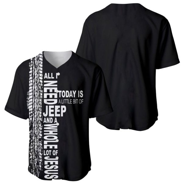 JEEP Baseball Jersey Lost Of Jesus Black For Men and Women Jezsport.com