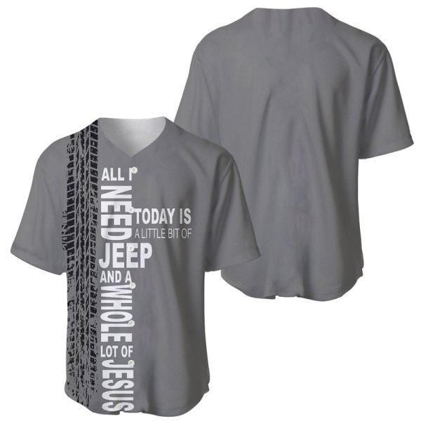 JEEP Baseball Jersey Lost Of Jesus Grey For Men and Women Jezsport.com