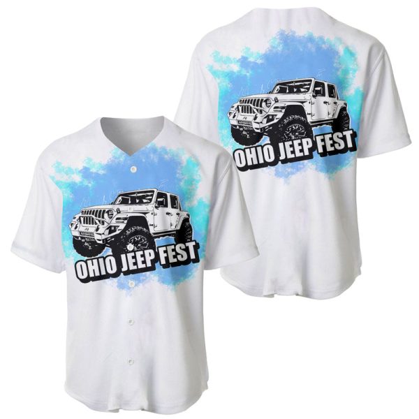 Ohio Jeep Fest Baseball Jersey Vibe Blue Style For Men and Women Jezsport.com