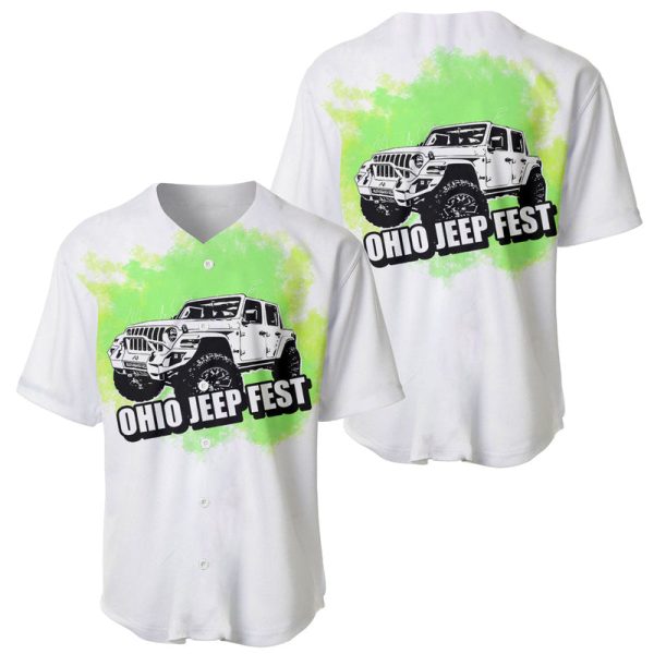 Ohio Jeep Fest Baseball Jersey Vibe Green Style For Men and Women Jezsport.com