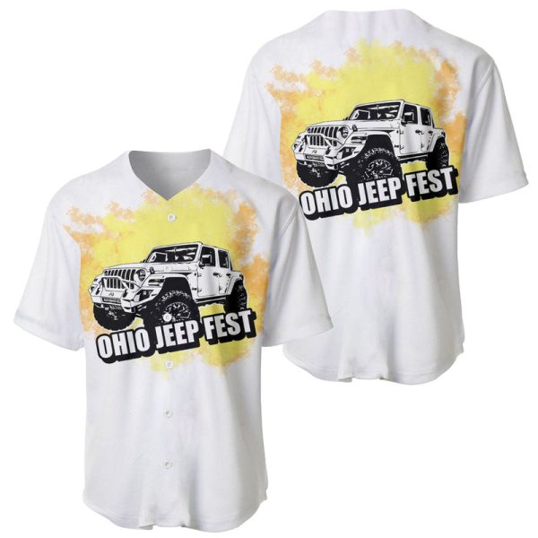 Ohio Jeep Fest Baseball Jersey Vibe Yellow Style For Men and Women Jezsport.com