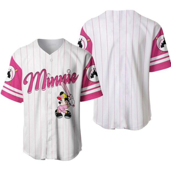 Minnie Mice Disney Baseball Jersey For Men and Women Jezsport.com