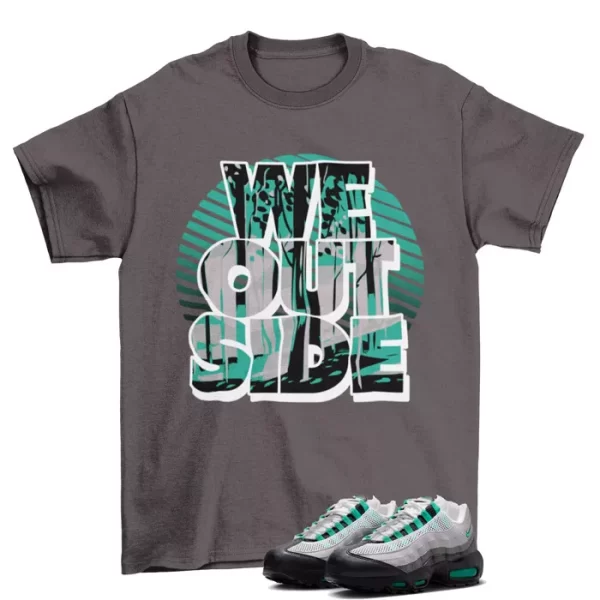 We Outside Shirt Grey to Match Air Max 95 Black Stadium Green DH8015-002 Jezsport.com