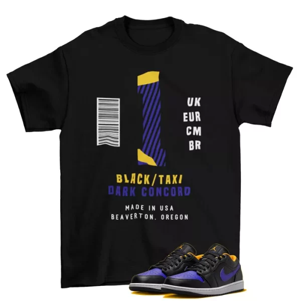 Box Label Dark Concord Shirt to Match Jordan 1 Low Dark Concord 553558-075 Jezsport.com