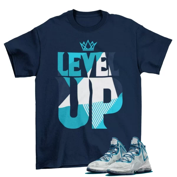 Level Up Shirt to Match LeBron 19 Dutch Blue Space Jam DC9338-100 Jezsport.com