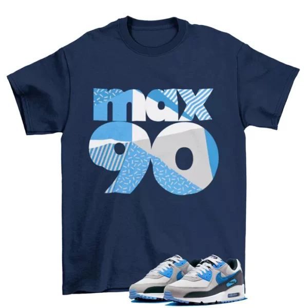 1990 Shirt to Match Air Max 90 White University Blue DQ4071-101 Jezsport.com