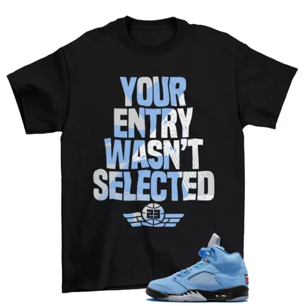 Sneaker Raffle Shirt to Match Jordan 5 Retro University Blue / DV1310-401 Jezsport.com