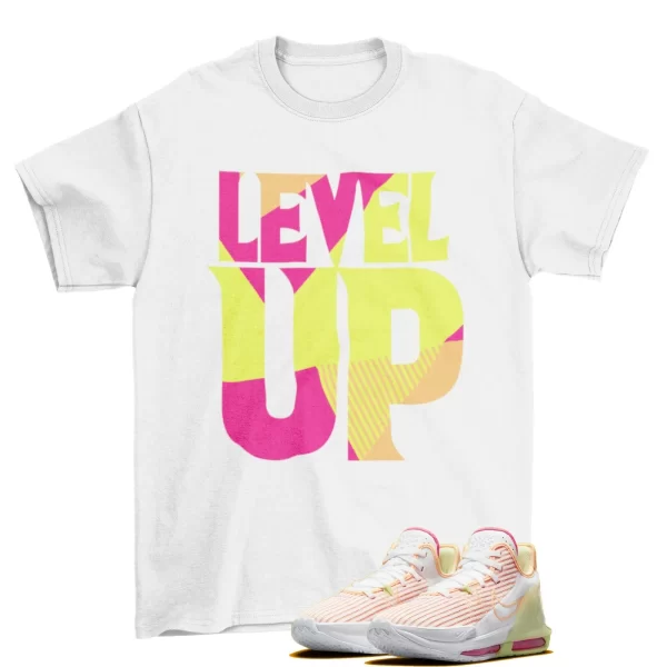 Level Up Sneaker Shirt to Match LeBron Witness 6 Melon Tint CZ4052 101 Jezsport.com