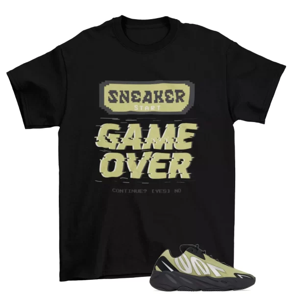 Game Over Sneaker Shirt Black to Match Yeezy 700 MNVN Resin Jezsport.com