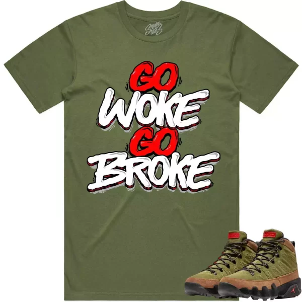 Jordan 9 Beef Broccoli 9s Shirt to Match - RED GO WOKE GO BROKE Jezsport.com