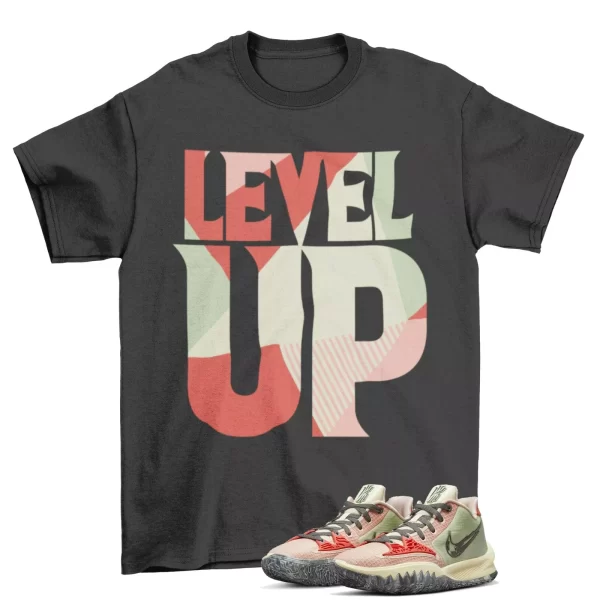 Level Up Sneaker Shirt to Match Kyrie Low 4 Pale Coral CW3985-800 Jezsport.com