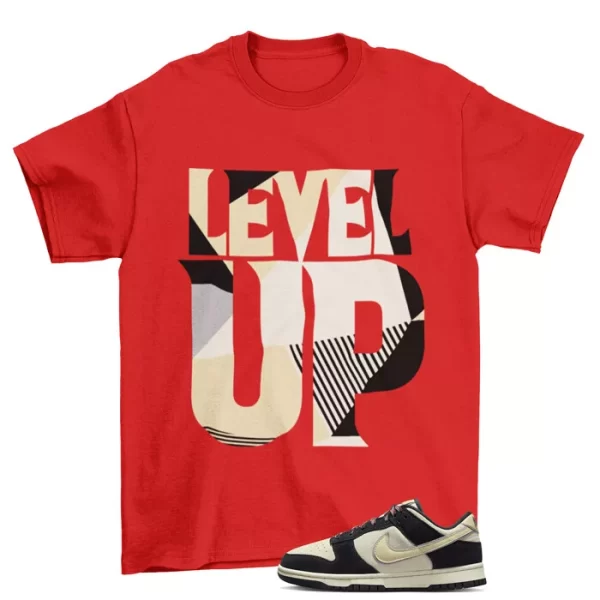 Level Up Sneaker Shirt to Match Dunk Low Black Suede Team Gold DV3054-001 Jezsport.com