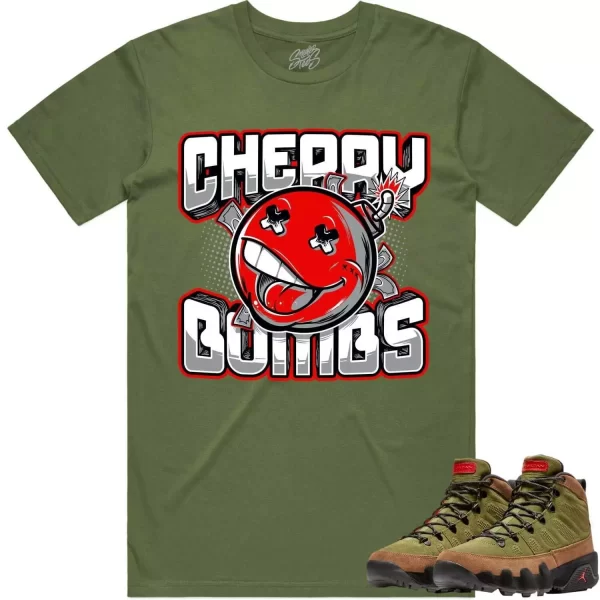 Jordan 9 Beef Broccoli 9s Shirt to Match - RED CHERRY BOMBS Jezsport.com