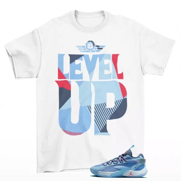 Level Up Shirt White to Match Jordan Luka 2 Lake Bled DX9013-400 Jezsport.com