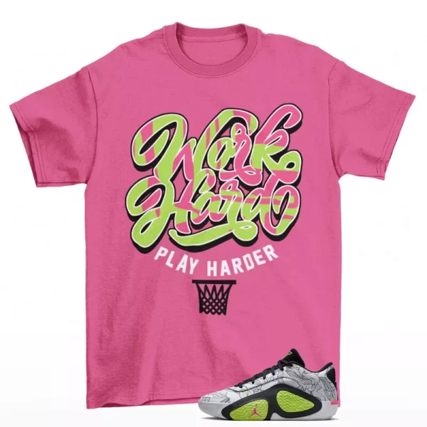 Play Hard Shirt Pink to Match Jordan Tatum 2 Momma's Boy FZ8824-100 Jezsport.com