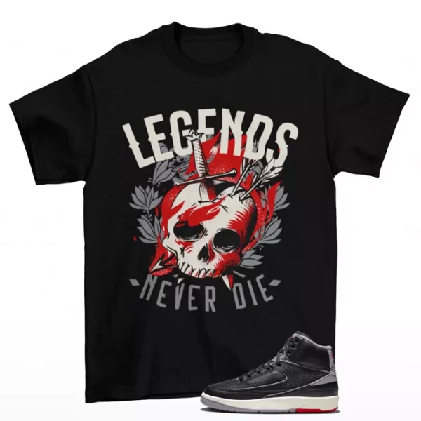 Legendary Shirt to Match Jordan 2 Retro Black Cement DR8884-001 Jezsport.com