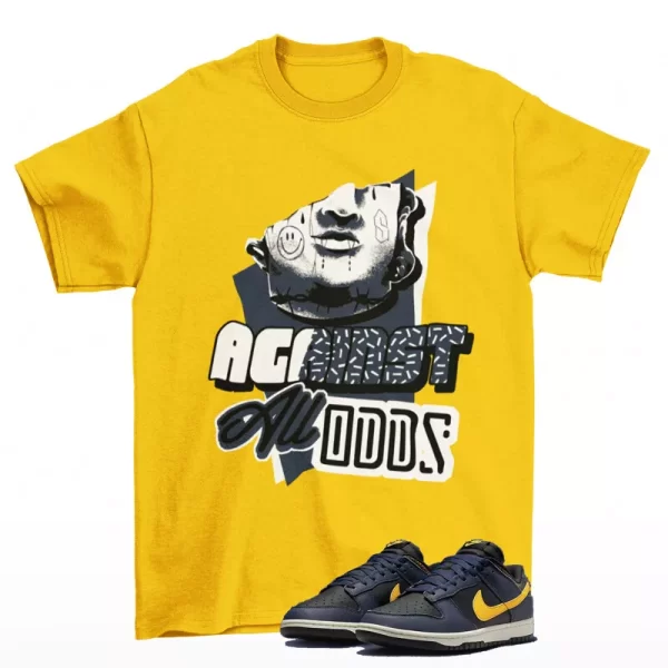 All Odds Shirt Yellow to Match Dunk Low Vintage Michigan FZ4014-010 Jezsport.com