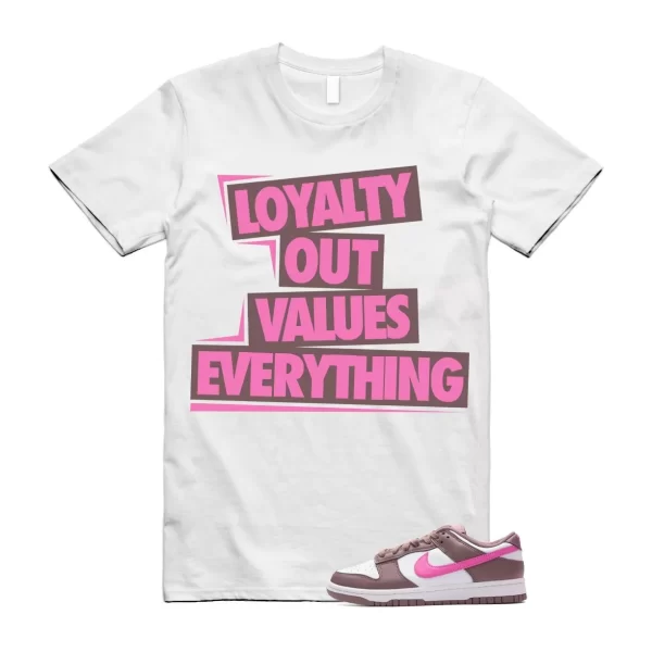 Dunk Smokey Mauve Playful Pink White Brown Low T Shirt Match LOVE Jezsport.com