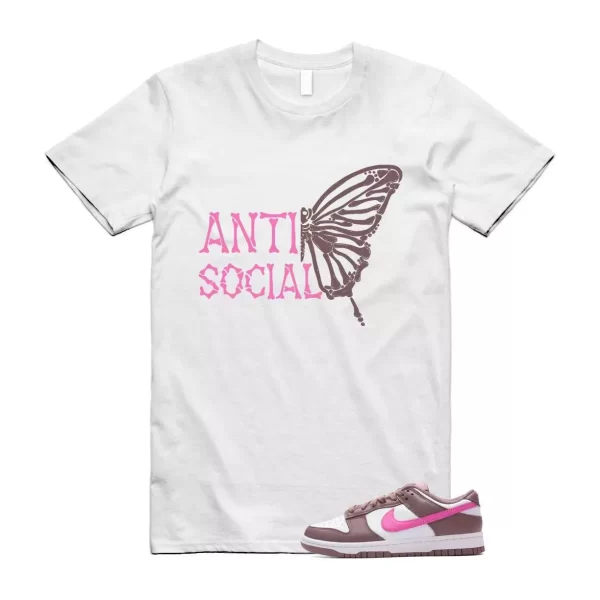 Dunk Smokey Mauve Playful Pink White Brown Low T Shirt Match ASB Jezsport.com