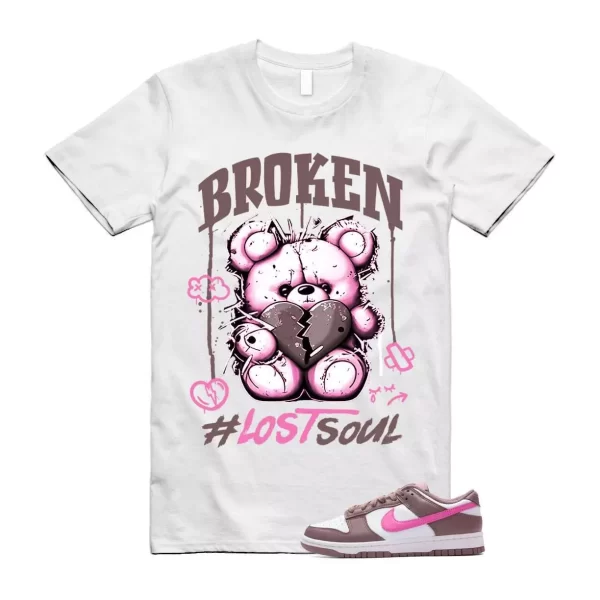 Dunk Smokey Mauve Playful Pink White Brown Low T Shirt Match BRLS Jezsport.com