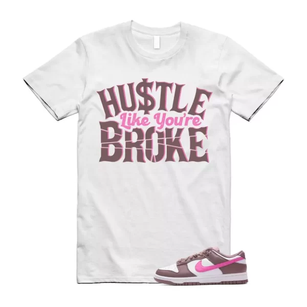 Dunk Smokey Mauve Playful Pink White Brown Low T Shirt Match BROKE Jezsport.com