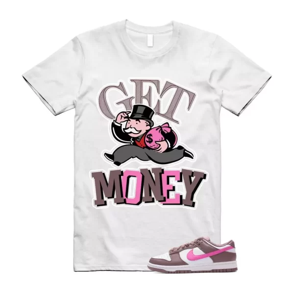 Dunk Smokey Mauve Playful Pink White Brown Low T Shirt Match GM Jezsport.com