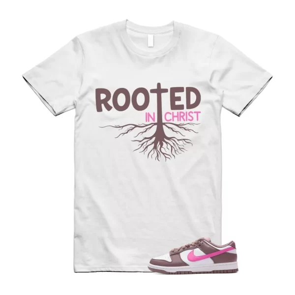 Dunk Smokey Mauve Playful Pink White Brown Low T Shirt Match ROOTED Jezsport.com