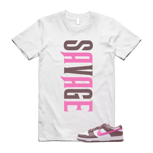 Dunk Smokey Mauve Playful Pink White Brown Low T Shirt Match VERTSAV Jezsport.com