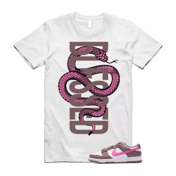 Dunk Smokey Mauve Playful Pink White Brown Low T Shirt Match SNAKEBLS Jezsport.com